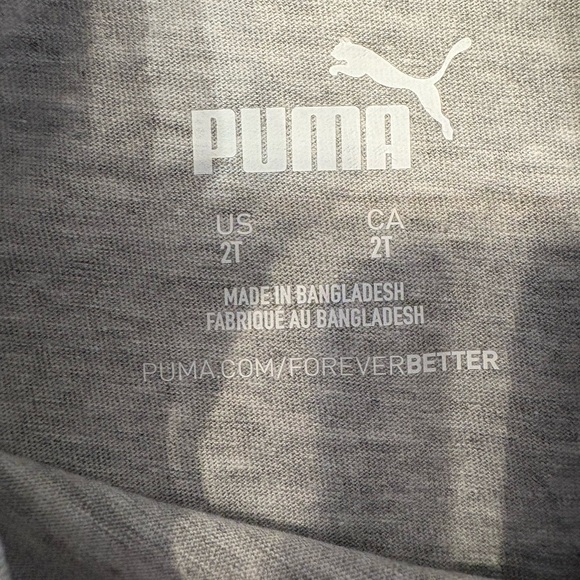 Puma Gray and Orange Short Sleeve Tee - Picture 2 of 3